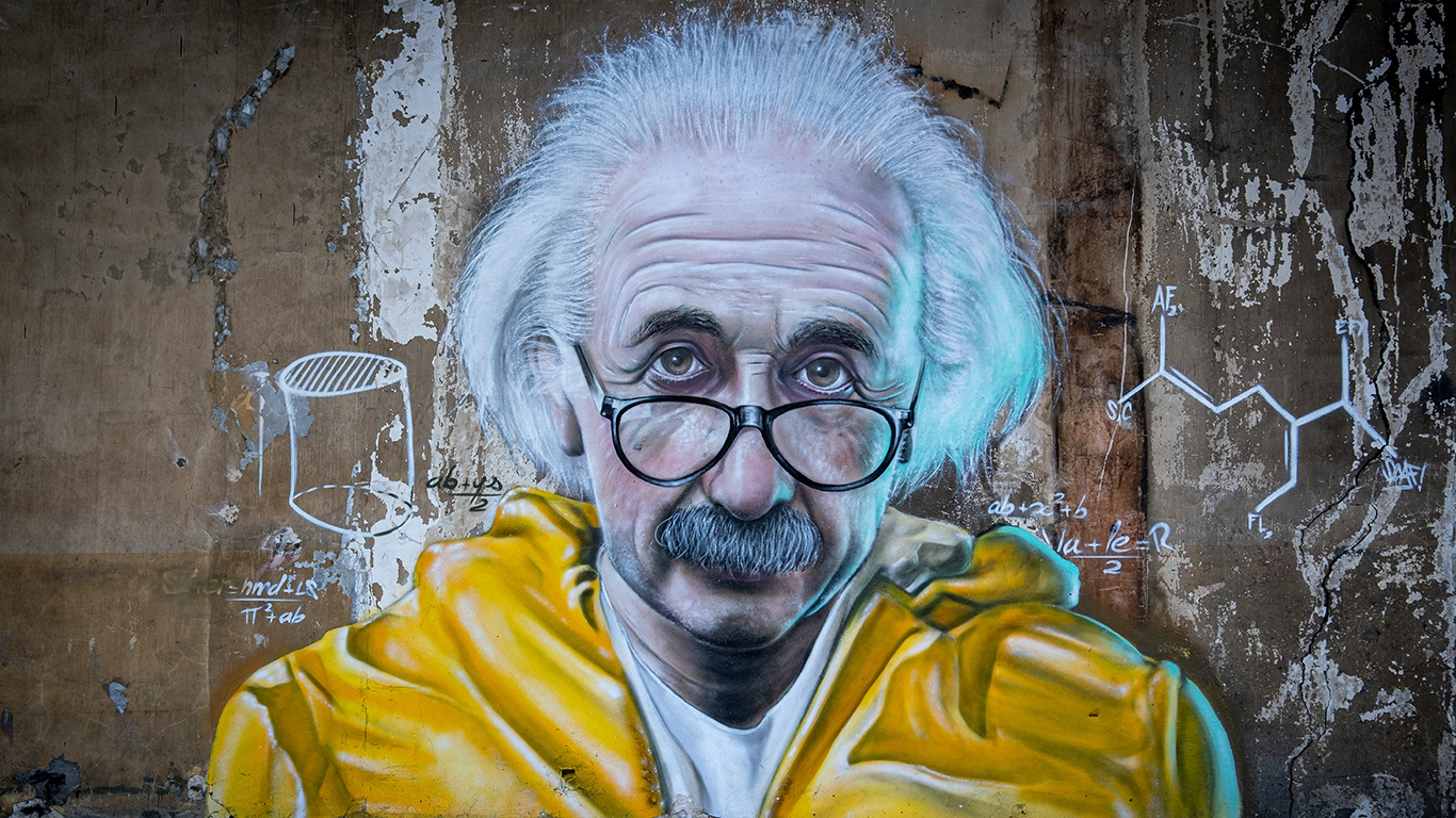Veggmaleri av Albert Einstein