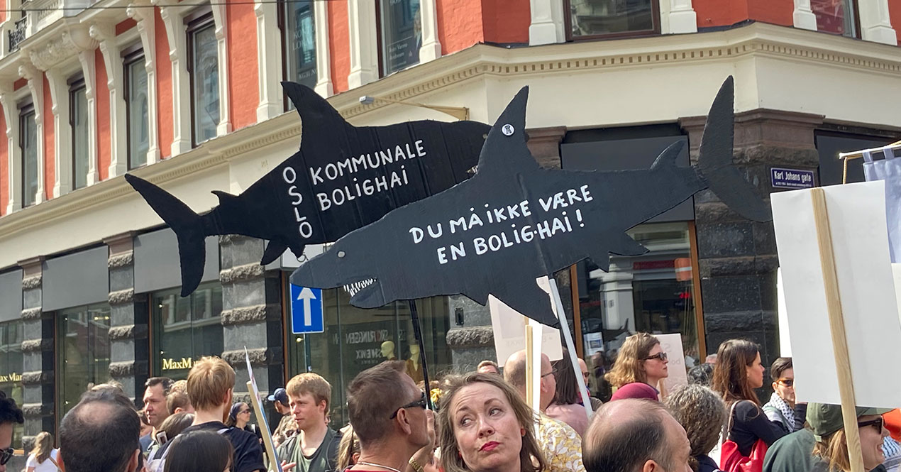 Bilde fra 1. mai toget i Oslo