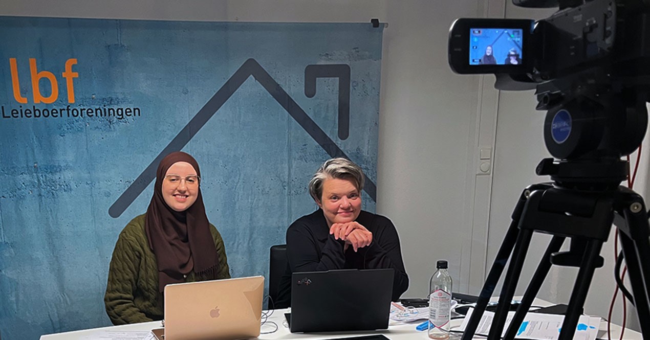 Bilde av nestleder i styret Hajar Ben Hammou og daglig leder Anne-Rita Andal.